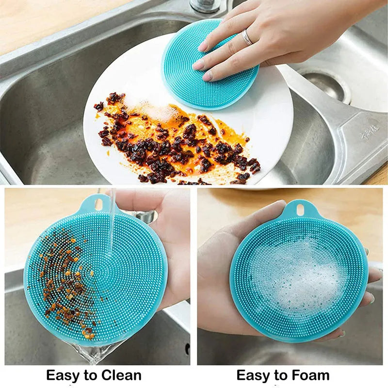 Best silicone dish scrubber (mix color) - sponges & scouring pads | 2025 | fast shipping