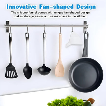 Silicone Folding Funnel With Supporter Pack of 2