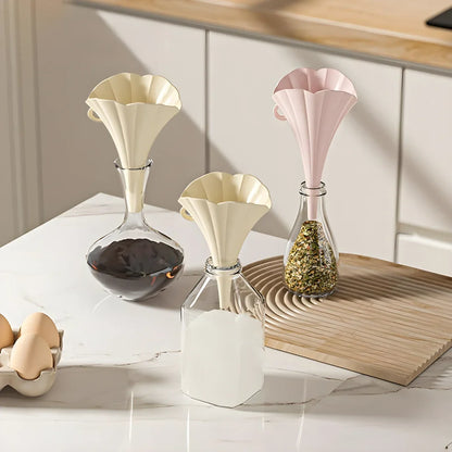 Silicone Folding Funnel With Supporter Pack of 2