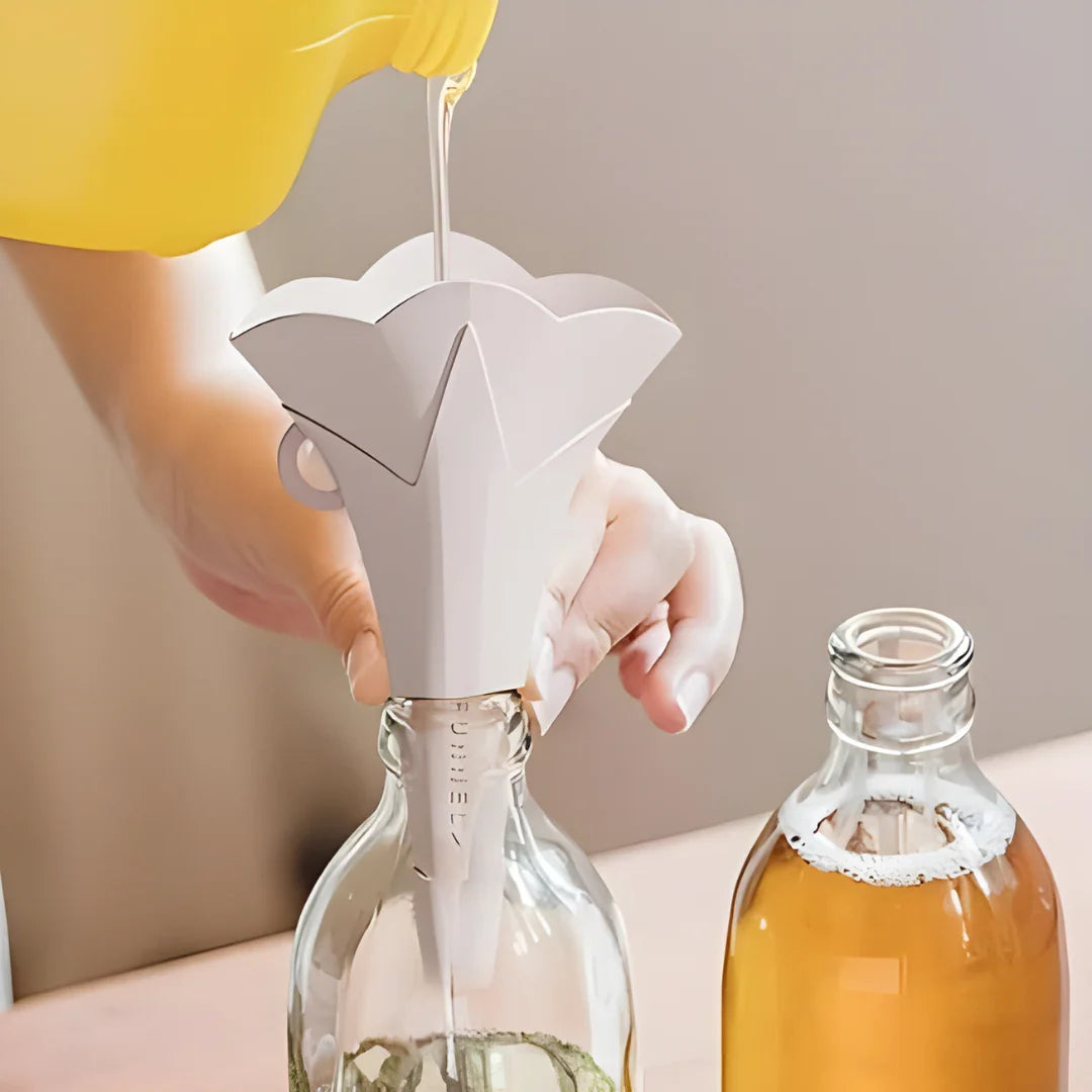 Silicone Folding Funnel With Supporter Pack of 2