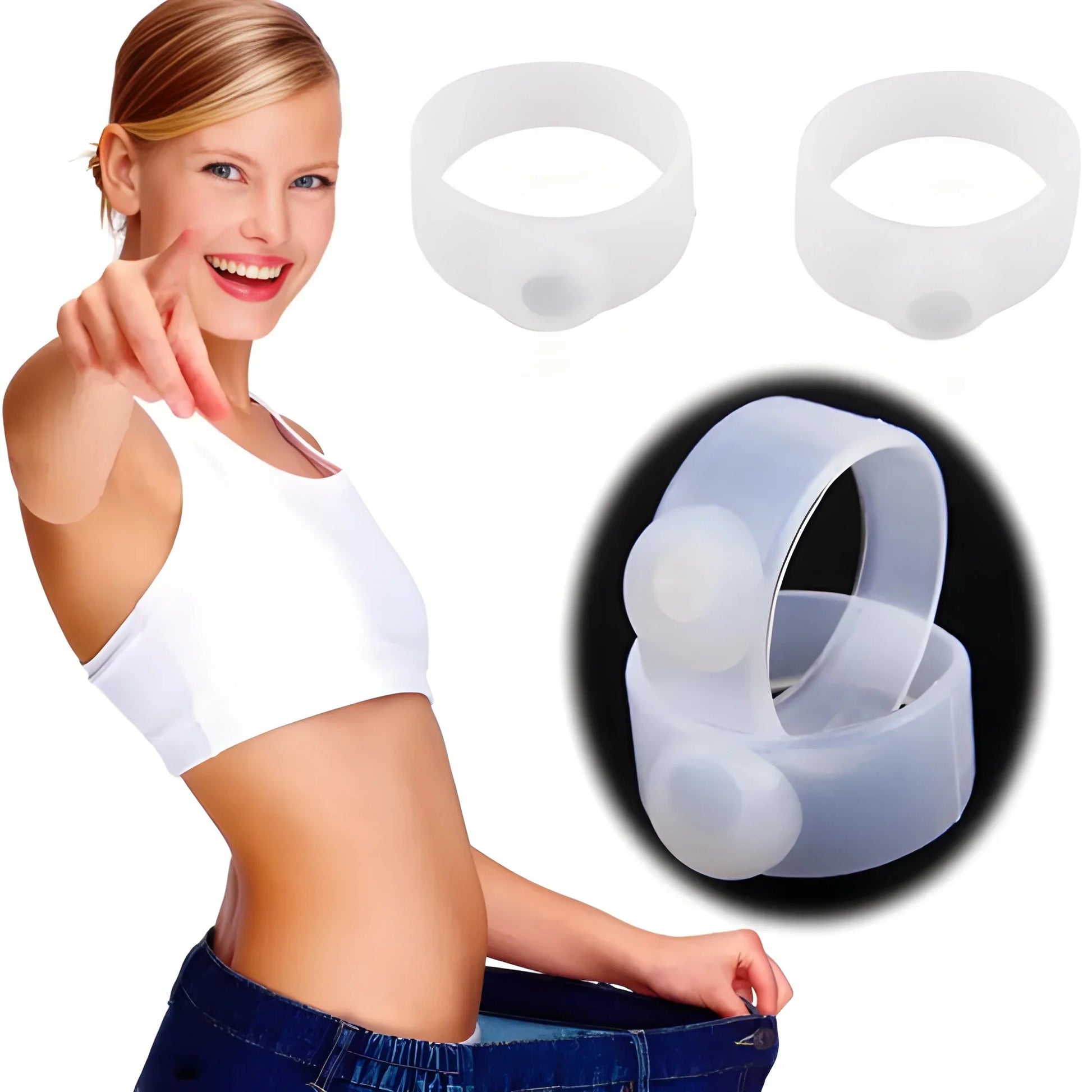 Silicone Magnetic Toe Rings – Pair