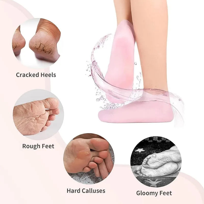Silicone Moisturizing Socks (1 Pair) - Health & Beauty
