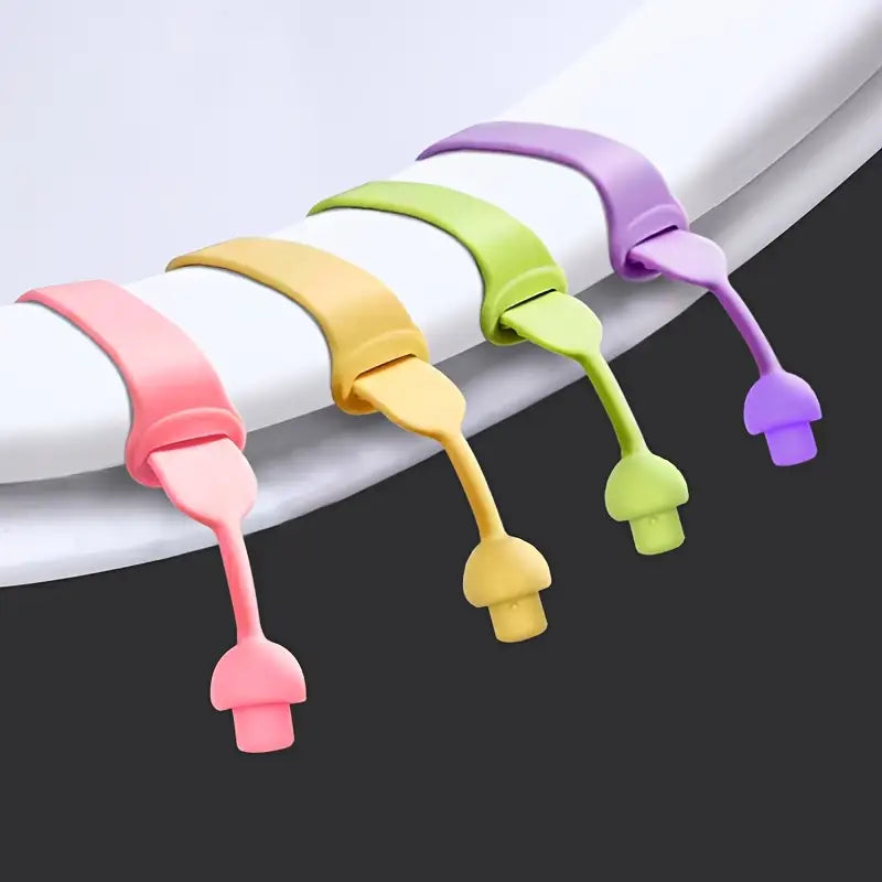 Silicone Toilet Seat Lifter Pack of 4 bathroom