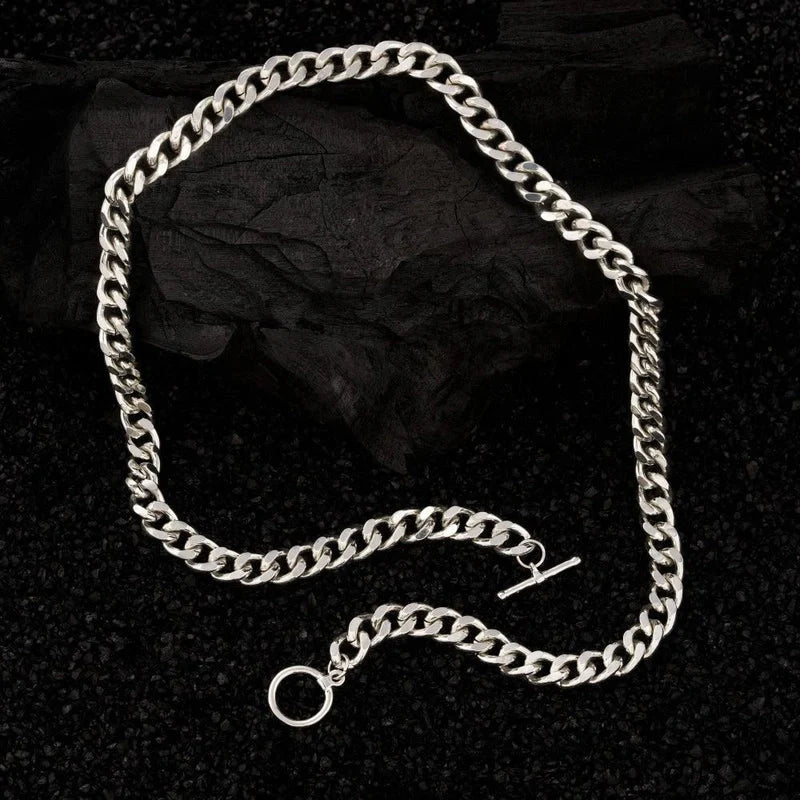 Silver Plated Cuban Style Thick & Heavy Chain For Men jewelry