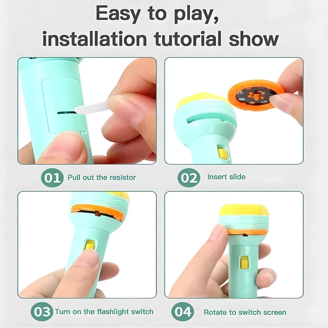 Slide Flashlight Torch For Kids Toy