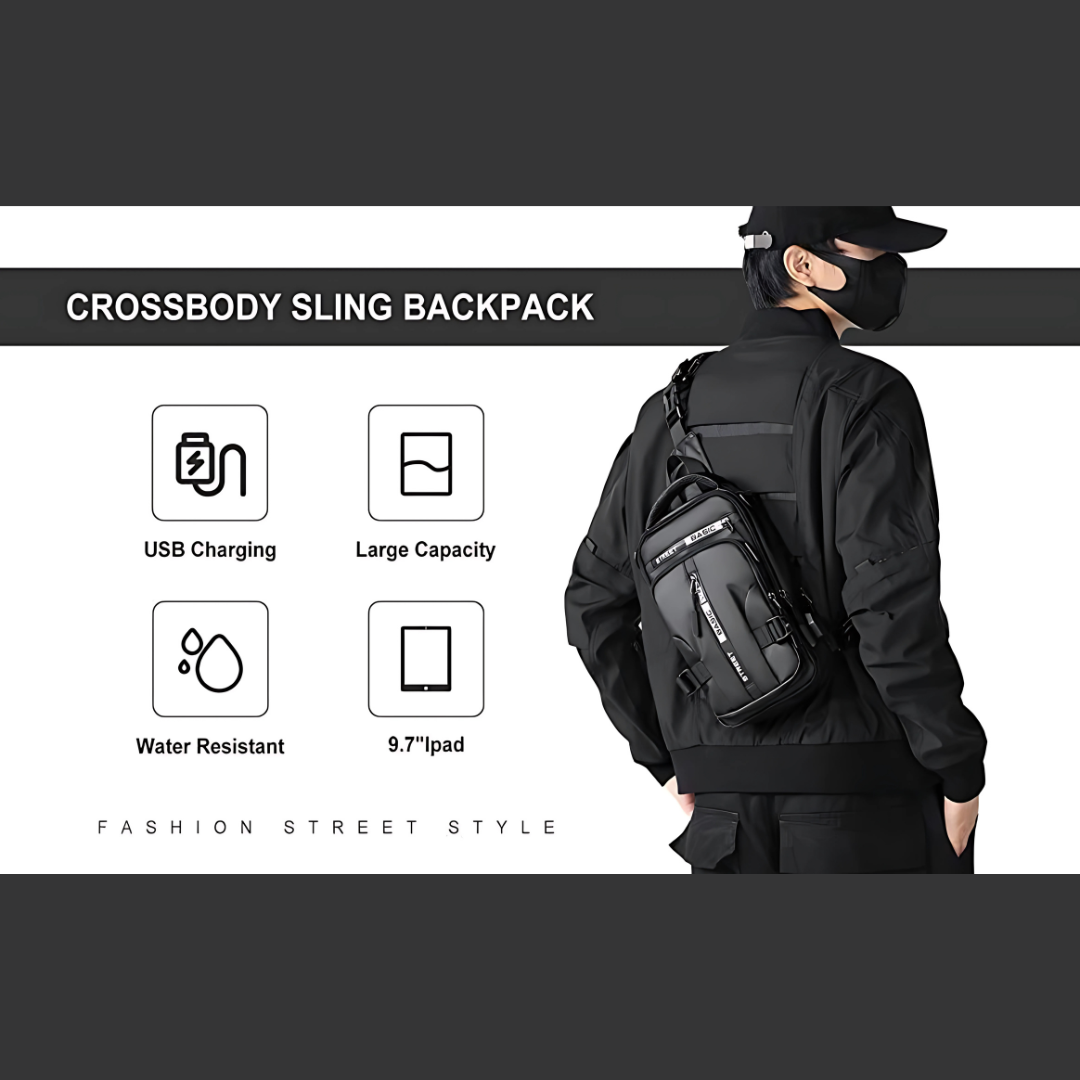 Sling Bag with USB Charging Port