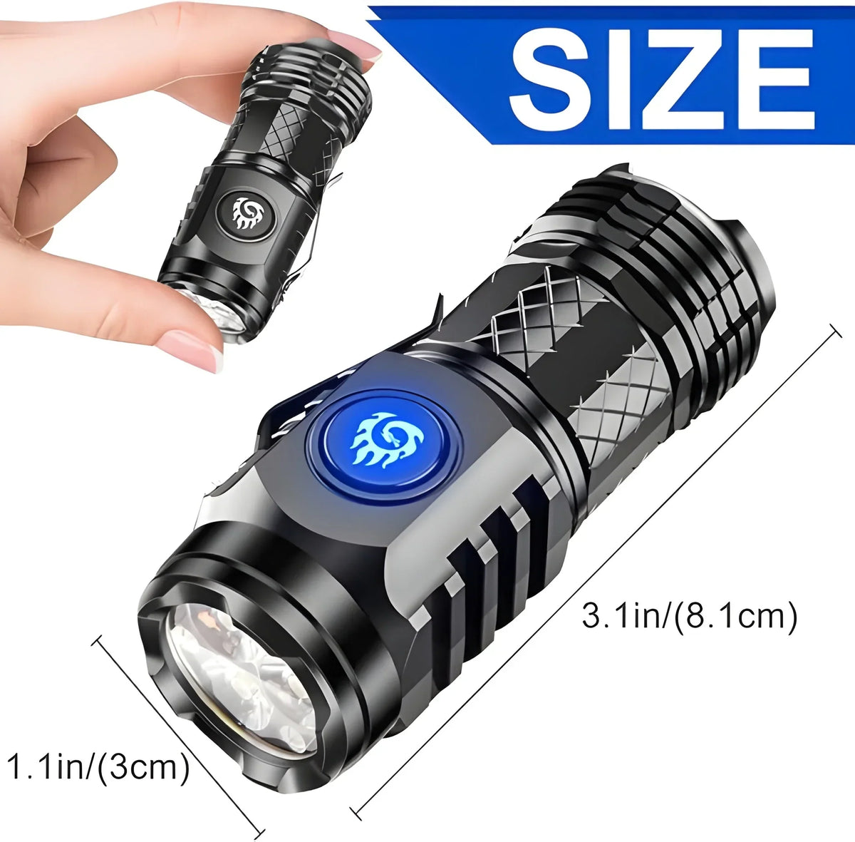 Smallest Torch Small led torch 5 lighting modes - factorybuy – MaxSmile