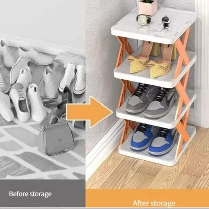 Smart Foldable Shoes Tier Shoe Rack 4 Layer