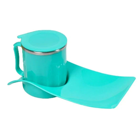 Best snacks tray with steel cup – 350ml - serving trays | 2025 | fast shipping