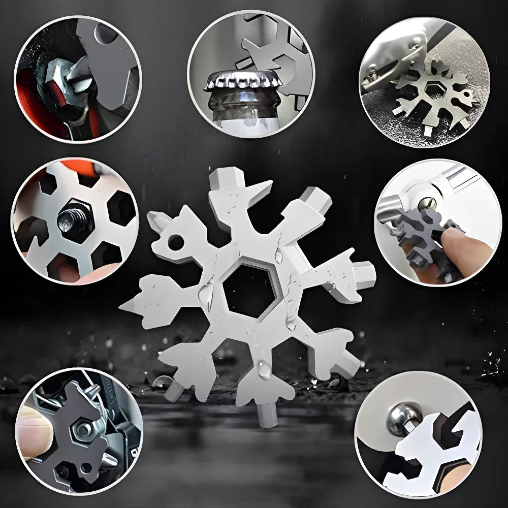 Best snowflake multi-tool keychain - winter sports & activities | 2025 | fast shipping