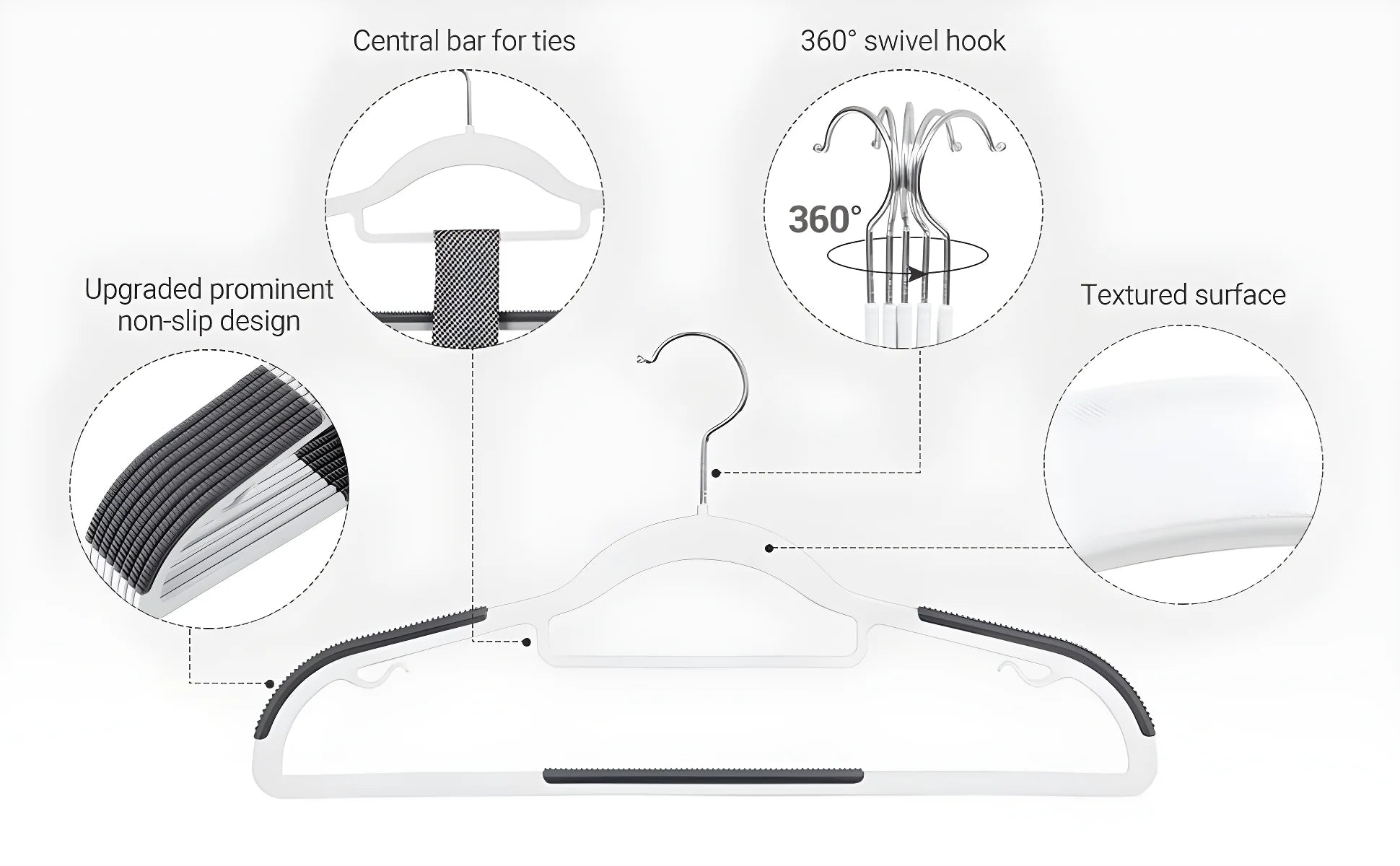 Space Saving Flexi Hangers (Pack of 4) Home Improvement