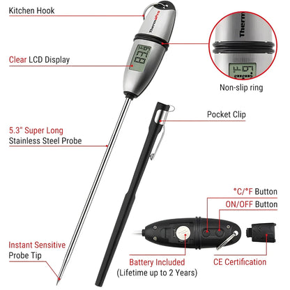 Stainless Probe Kitchen Food Meat Thermometers