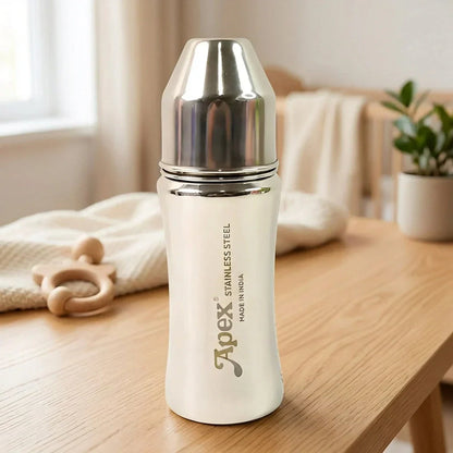 Baby Feeding Bottle Stainless Steel with Silicone Nipple
