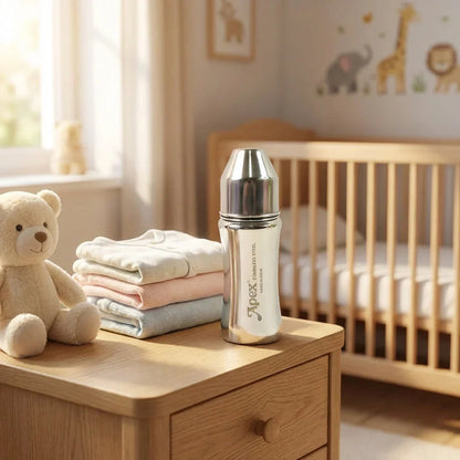Baby Feeding Bottle Stainless Steel with Silicone Nipple