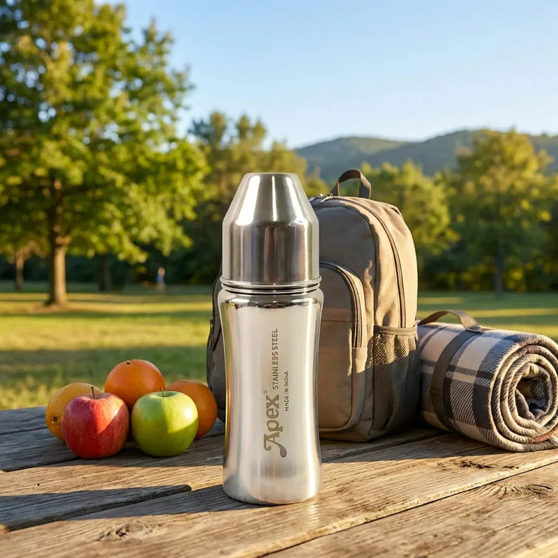 Baby Feeding Bottle Stainless Steel with Silicone Nipple