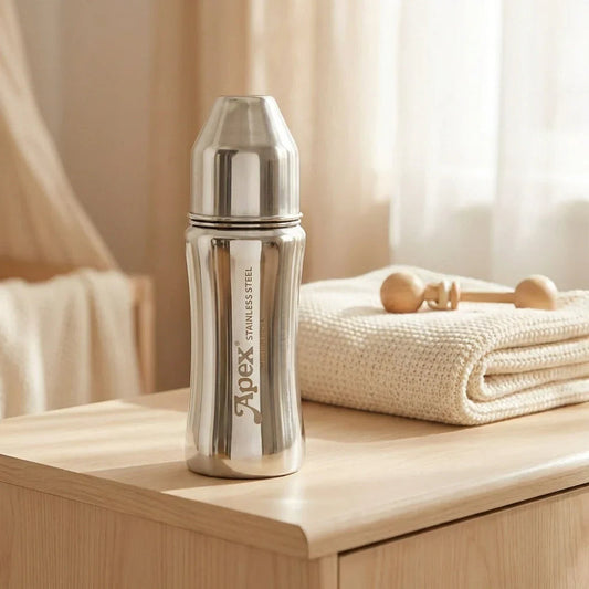 Baby Feeding Bottle Stainless Steel with Silicone Nipple