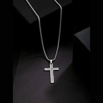 Stainless Steel Cross Pendant with Engraving