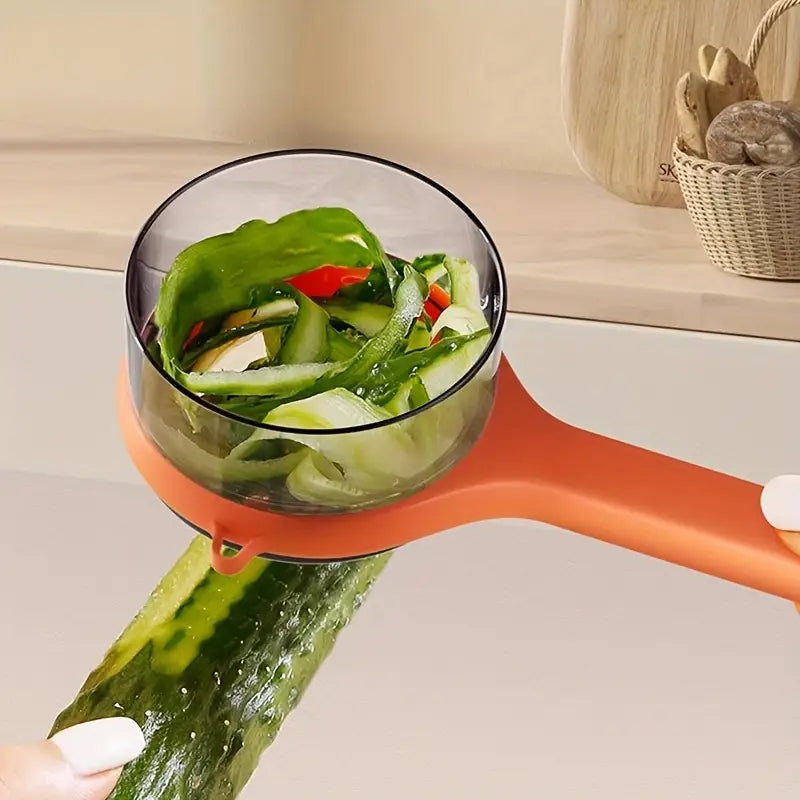 Stainless Steel Peeler With Container (1 Pc) - Home & Kitchen
