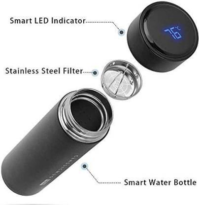 Stainless Steel Temperature Water Bottle Thermos Double Wall Vacuum Intelligent Cup with LCD Smart Display (500 ML)