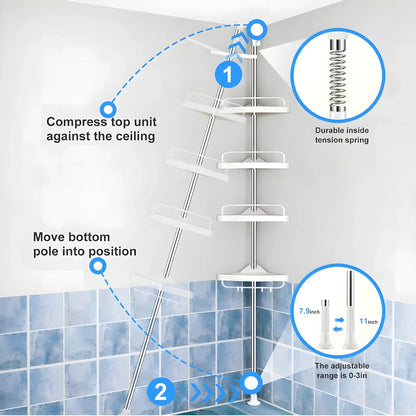 Stainless Steel Tripod Storage Rack/Shelf