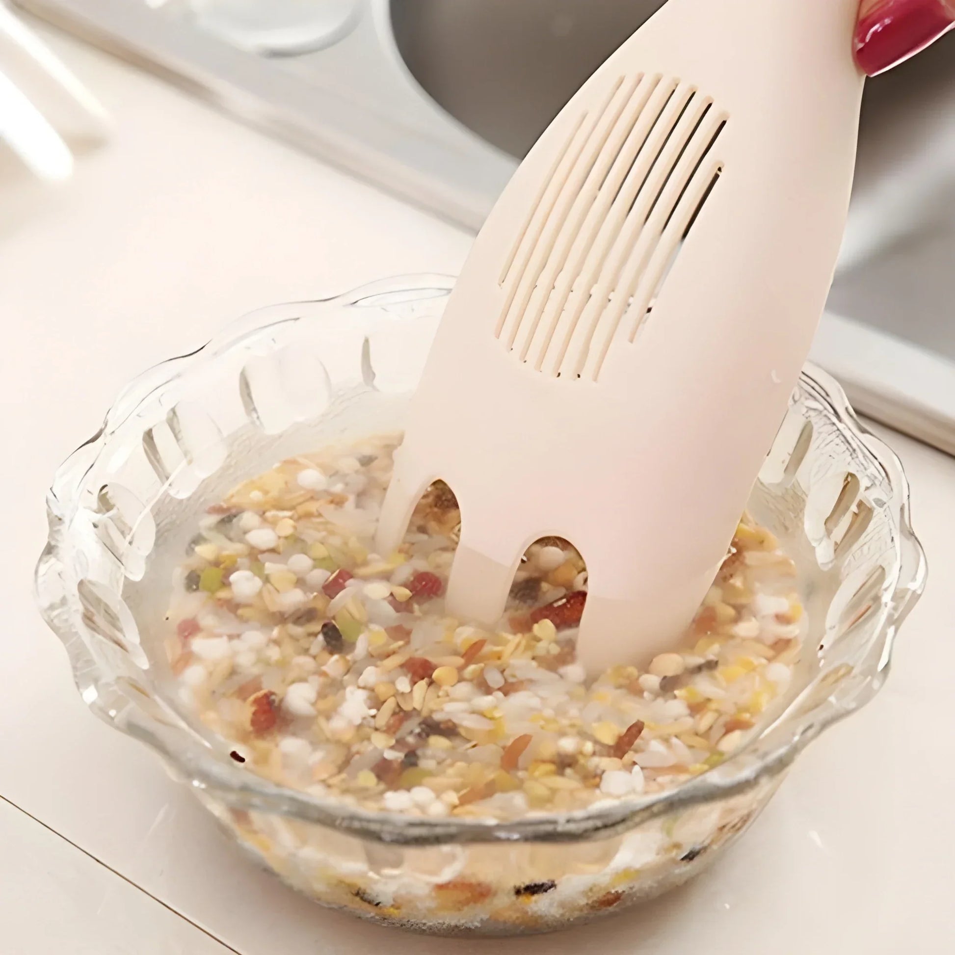 Strain & Wash Rice Spoon - Home Kitchen