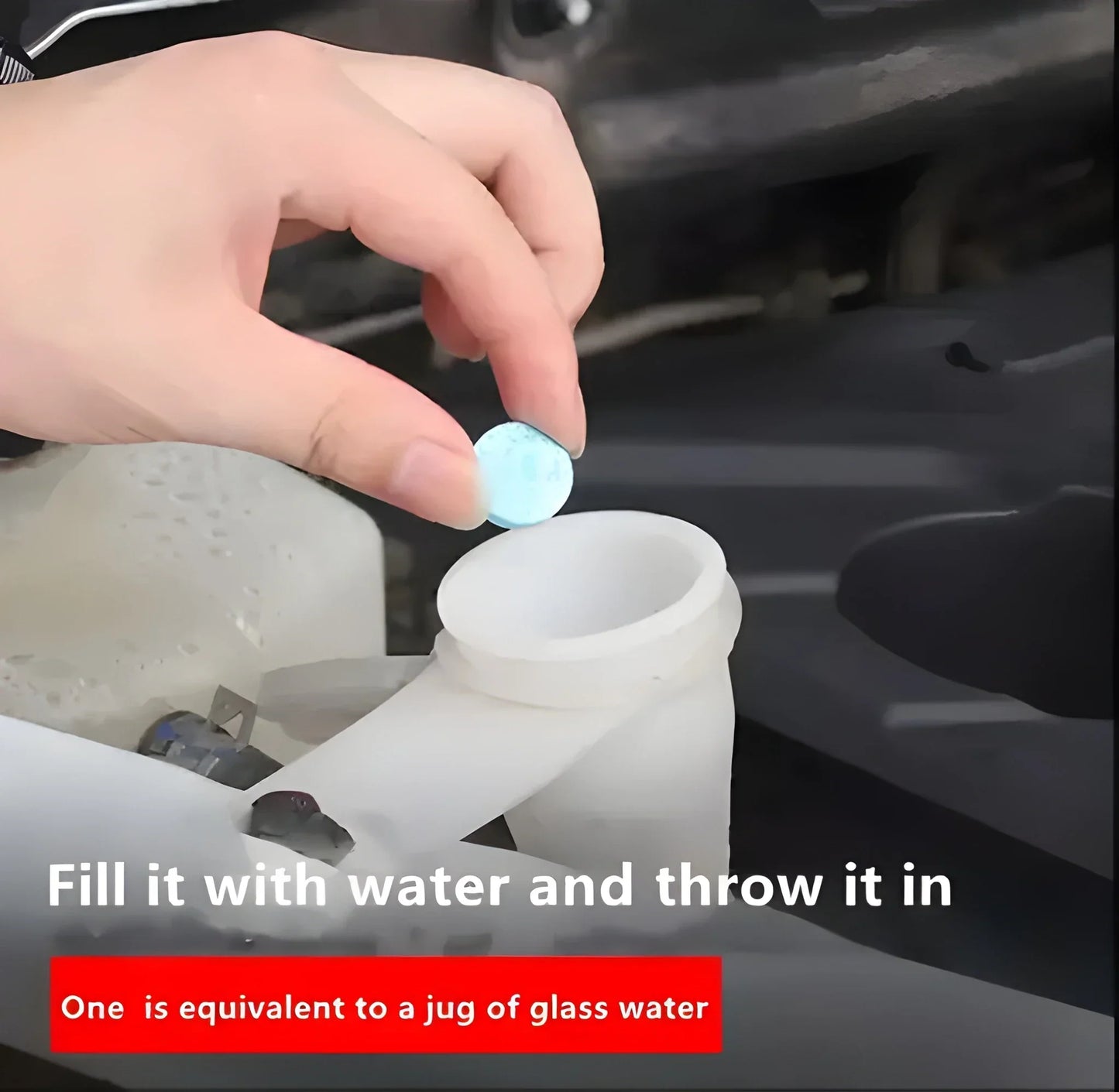 Streak-Free Windshield Tablets - Car & Motorbike