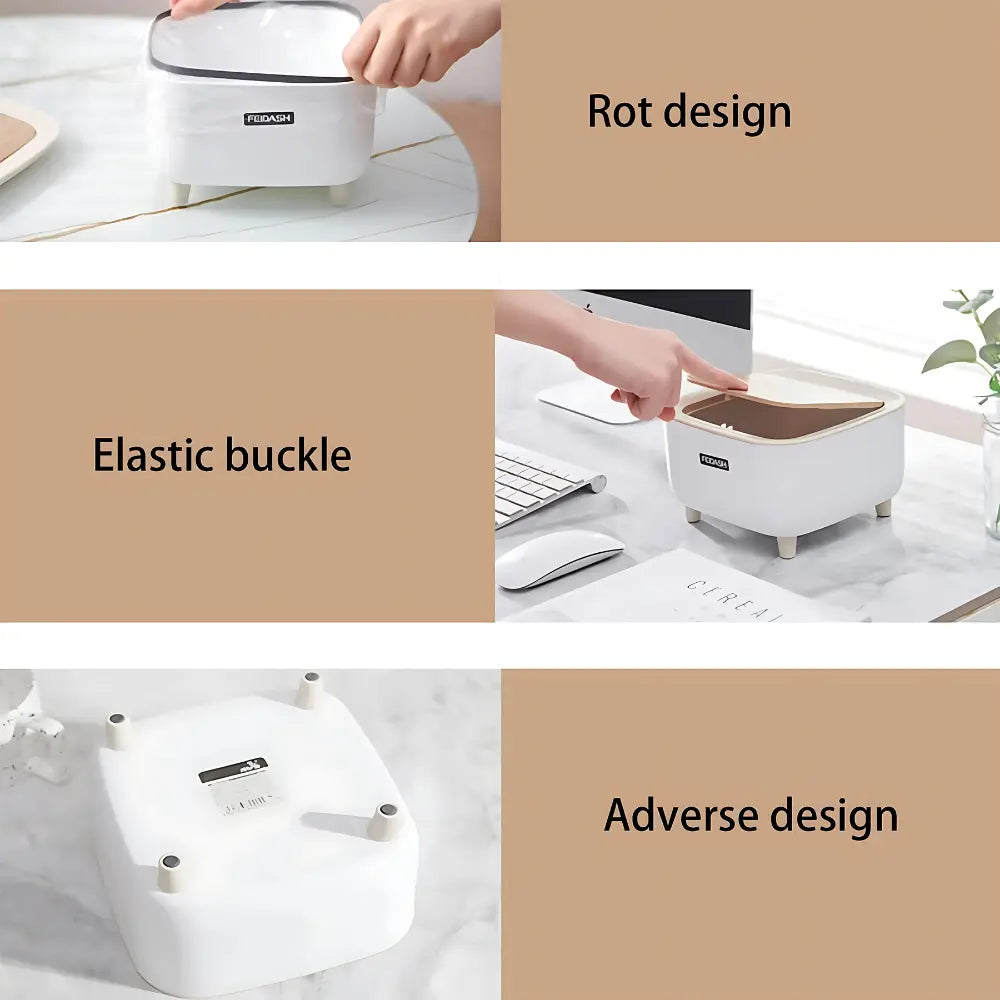 Stylish Push Button Trash Bin Home Improvement