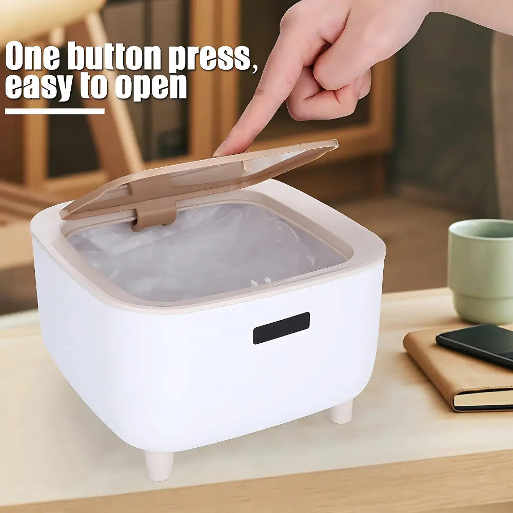 Stylish Push Button Trash Bin Home Improvement