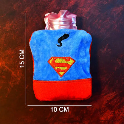 Superman Print Small Hot Water Bag With Cover - Home & Kitchen
