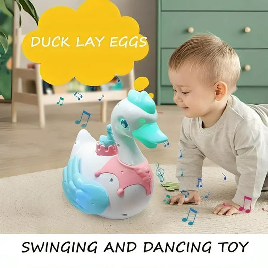 Swan Lay Egg Toy for Kids 360 Degree Rotation