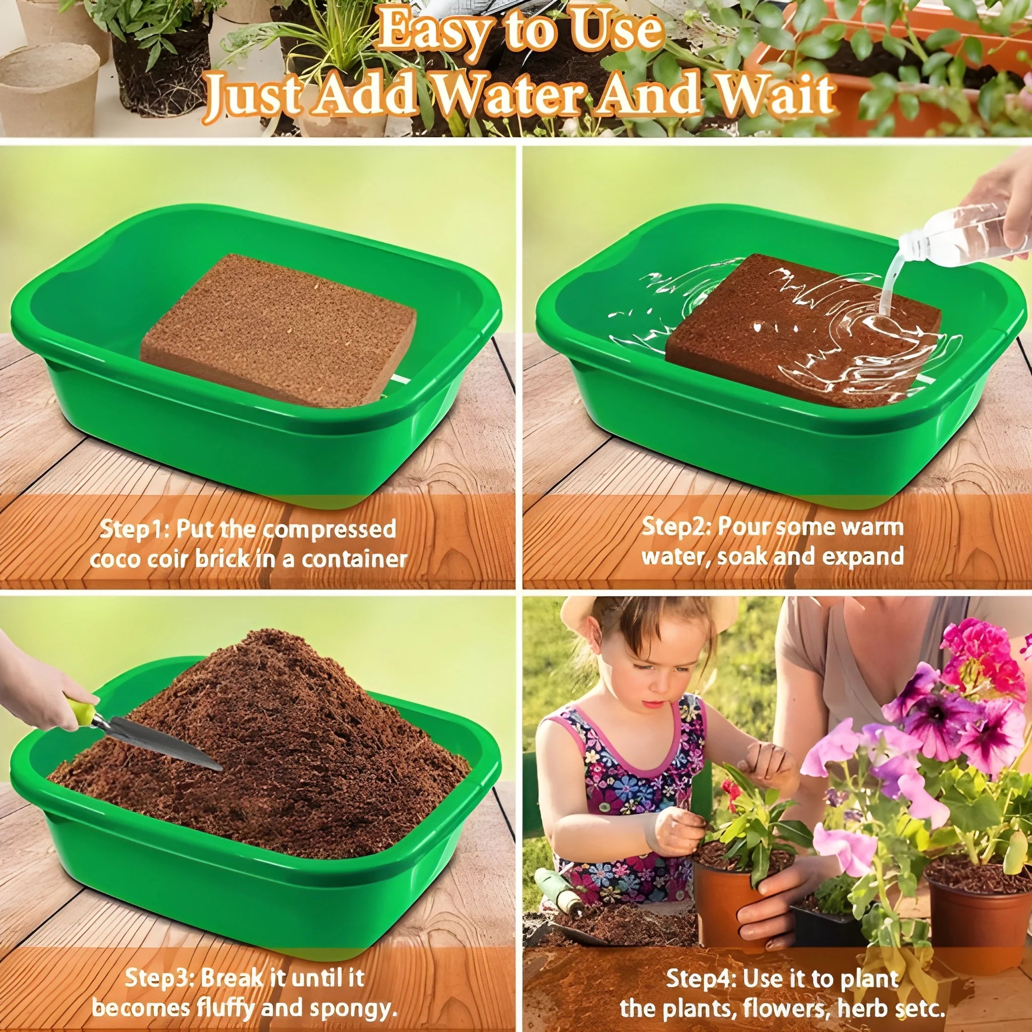 Organic Coconut Coir Bricks