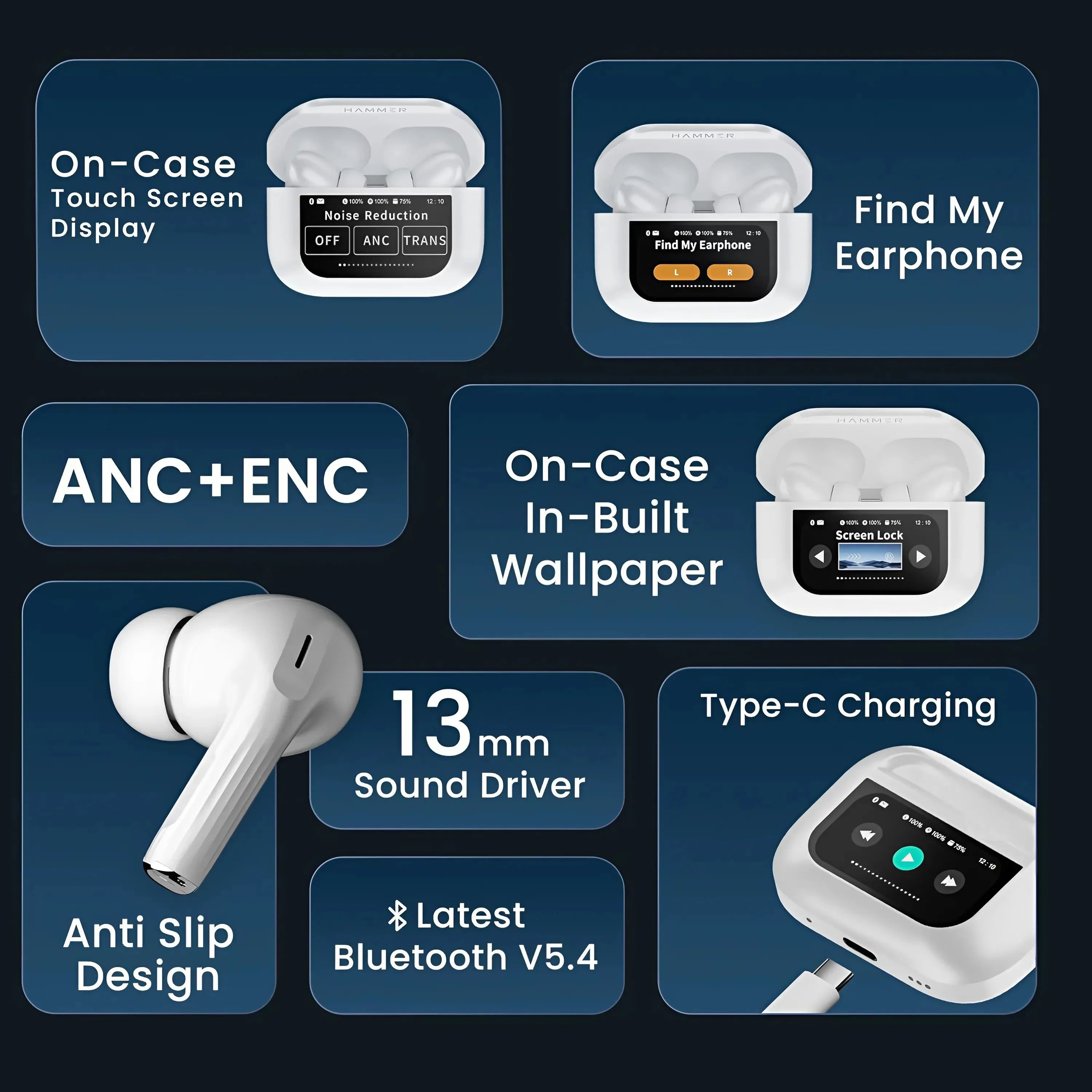 Touchscreen TWS Earbuds Pro