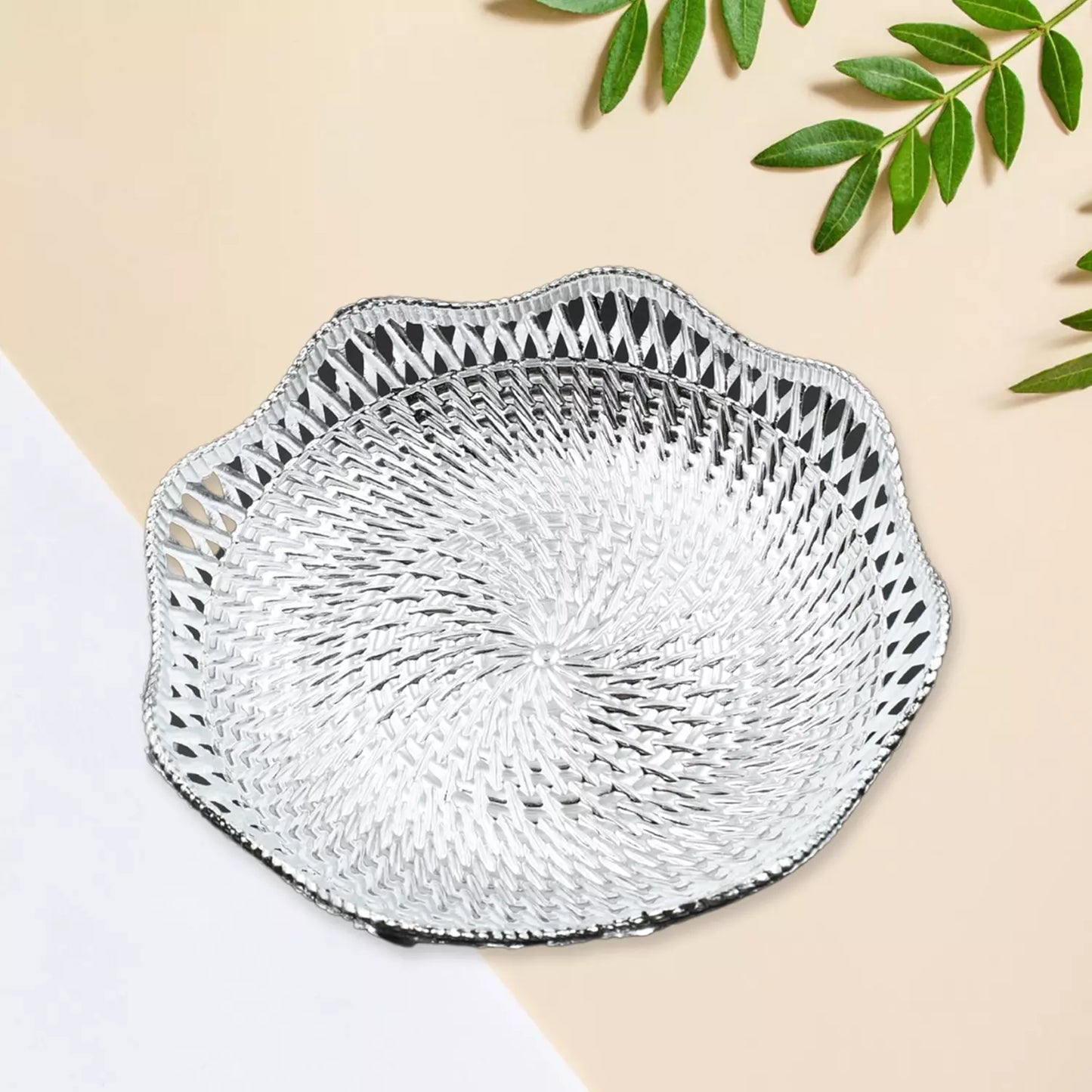 Traditional Round Serving Tray - Home Improvement