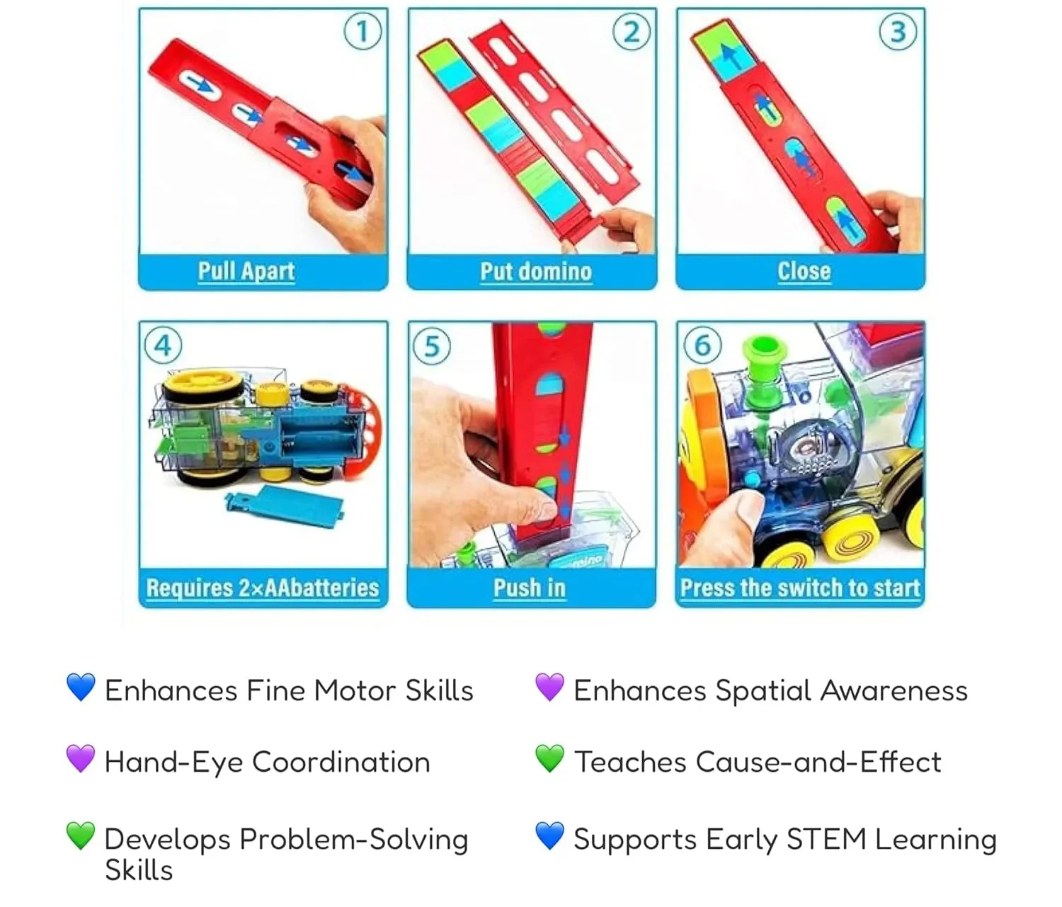 Train Toy Domino Set