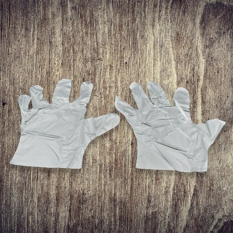 Transparent Disposable Hand Gloves (100 Pcs) - Home & Kitchen