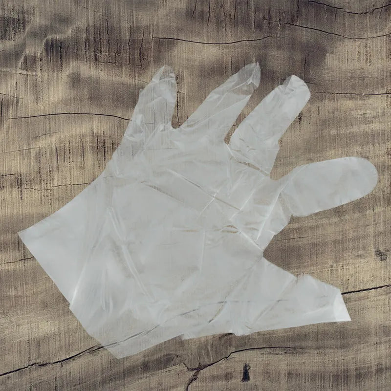 Transparent Disposable Hand Gloves (100 Pcs) - Home & Kitchen
