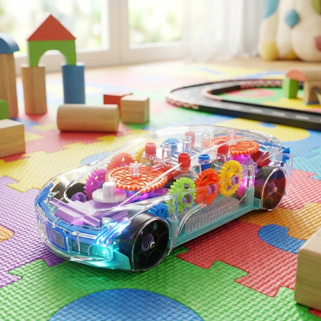 Best transparent gear car toy – 360° rotating - cars | 2026 | fast shipping