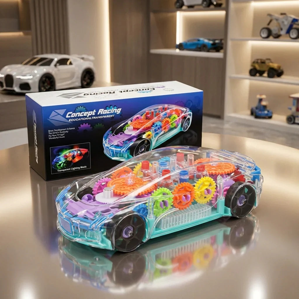 Best transparent gear car toy – 360° rotating - cars | 2026 | fast shipping
