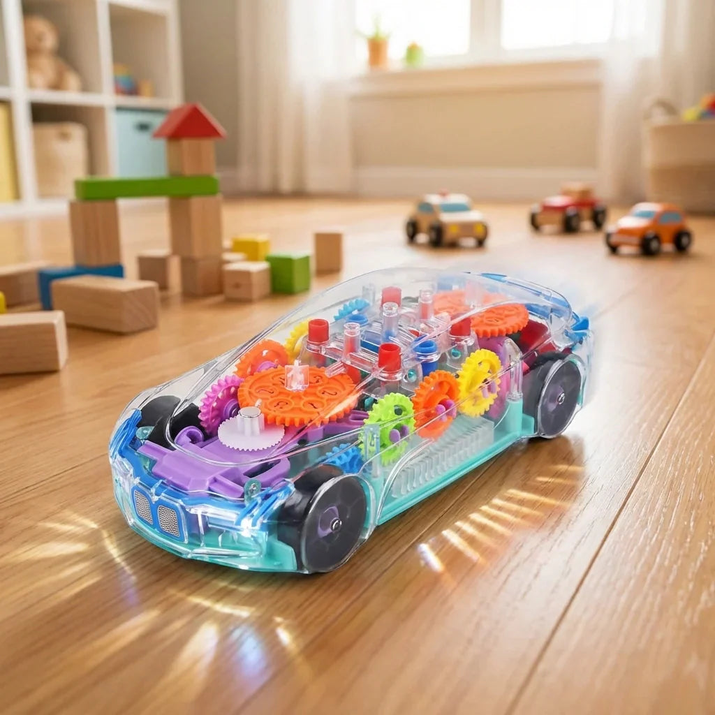 Best transparent gear car toy – 360° rotating - cars | 2026 | fast shipping
