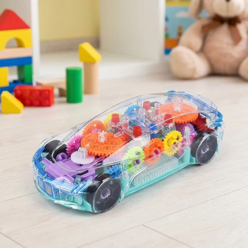 Best transparent gear car toy – 360° rotating - cars | 2026 | fast shipping