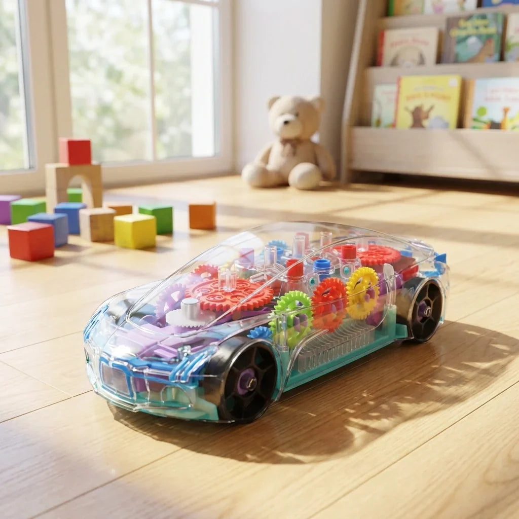 Best transparent gear car toy – 360° rotating - cars | 2026 | fast shipping