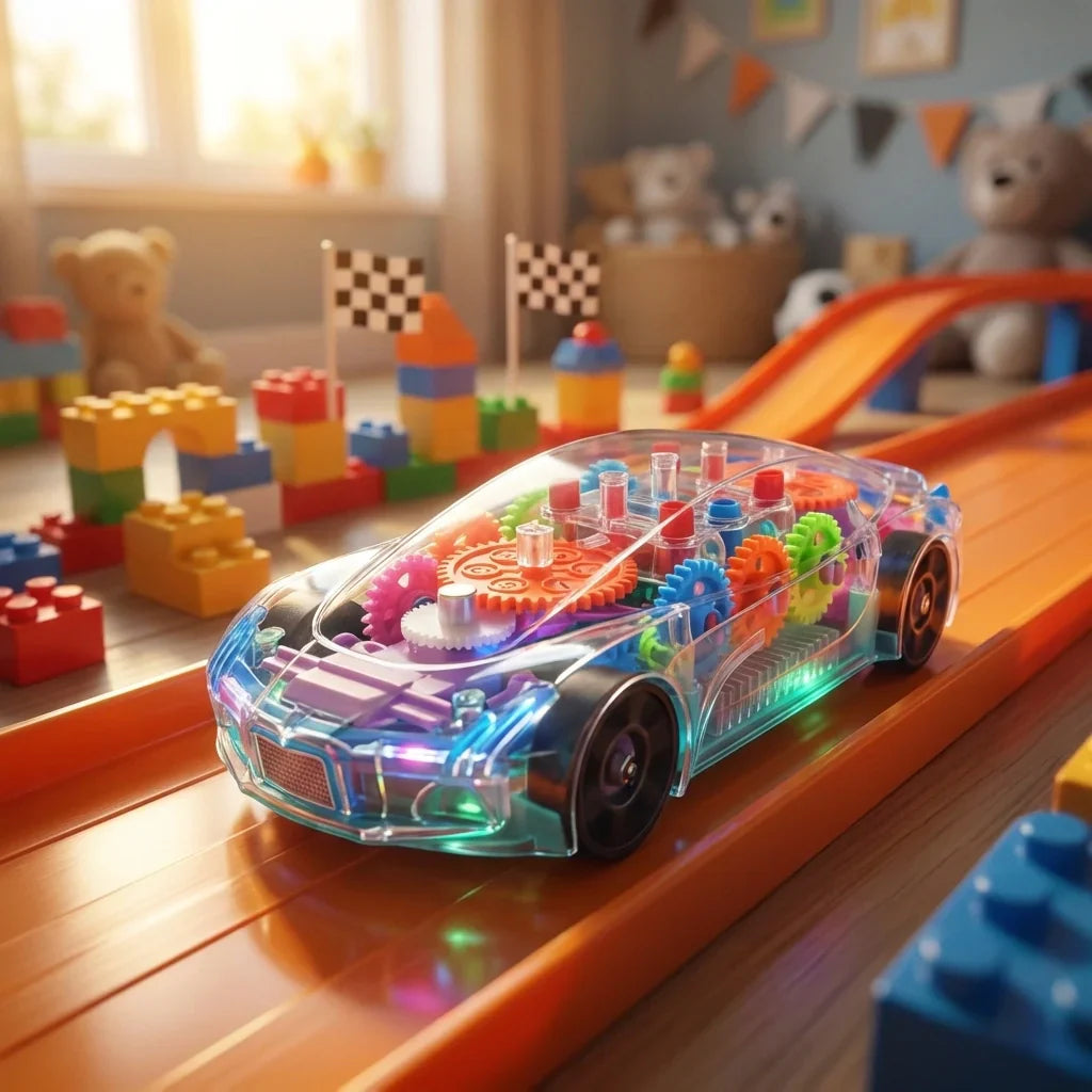 Best transparent gear car toy – 360° rotating - cars | 2026 | fast shipping