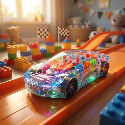 Best transparent gear car toy – 360° rotating - cars | 2026 | fast shipping
