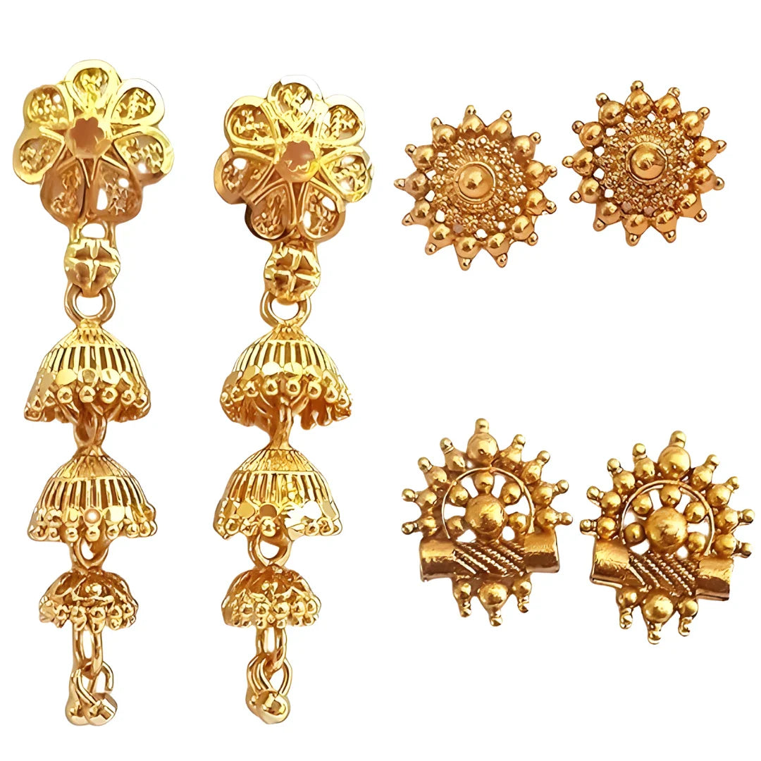 Trendy Gold Plated Earrings