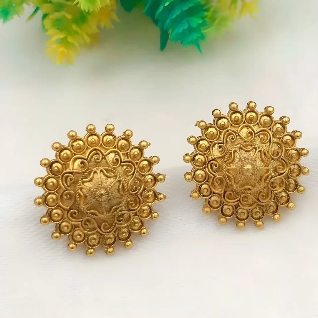 Trendy Gold Plated Earrings