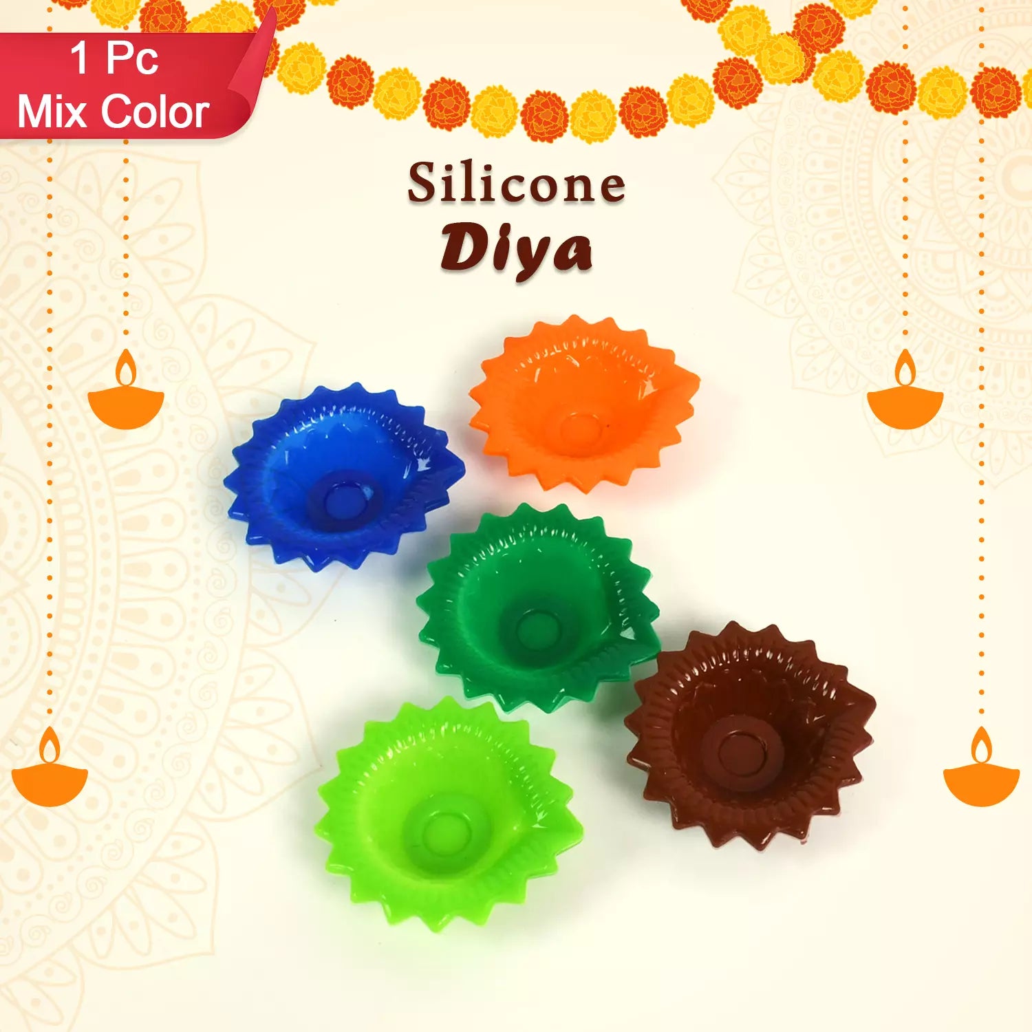 Unbreakable Silicone Diya - Home Improvement