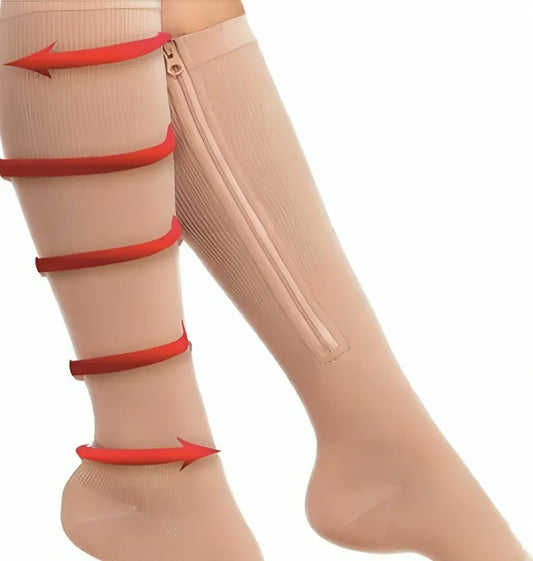 Unisex Medical Zipper Compression Socks (Pair of 1)