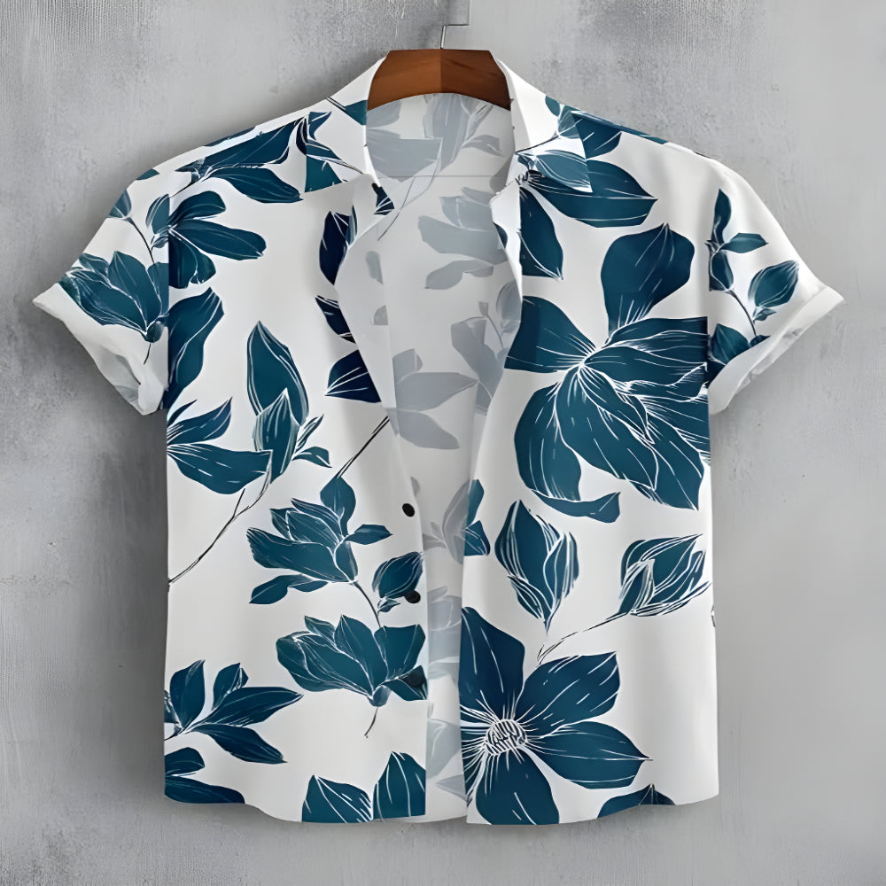 White & Blue Casual Shirt