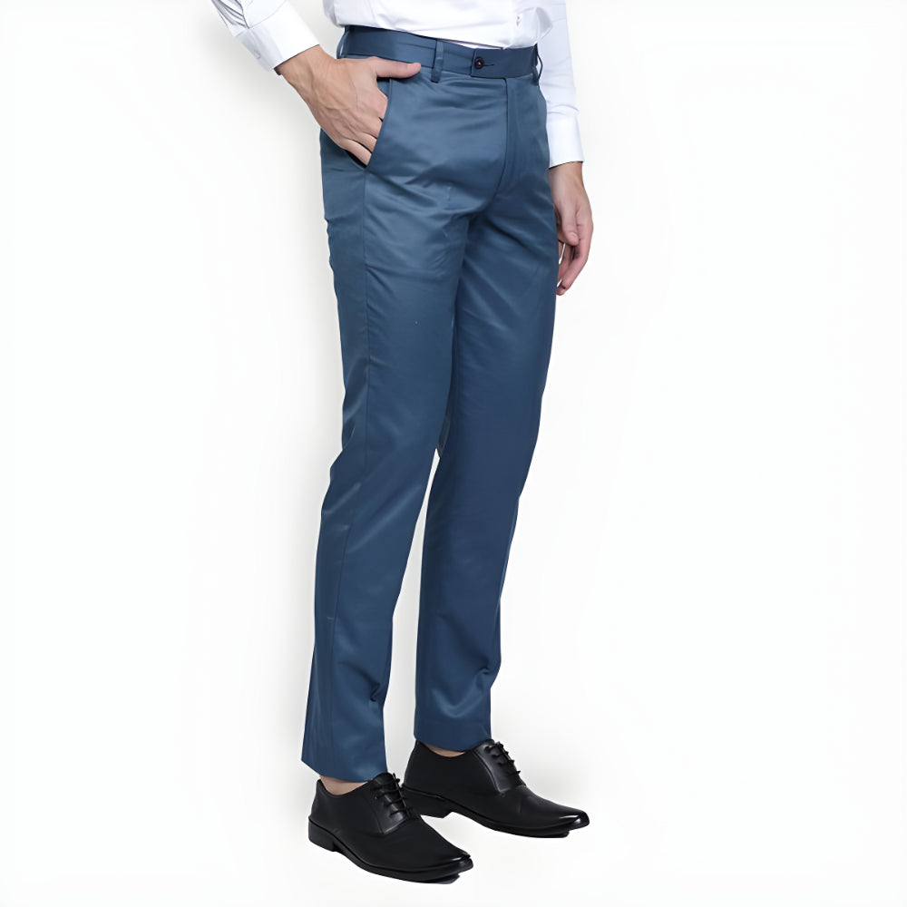 Modern Blue Formal Trousers