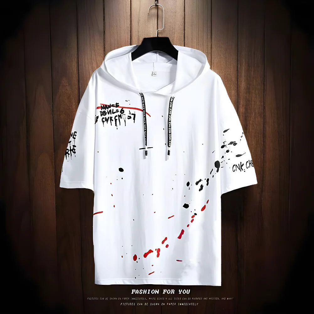 Urban Hooded Cotton Tee clothing